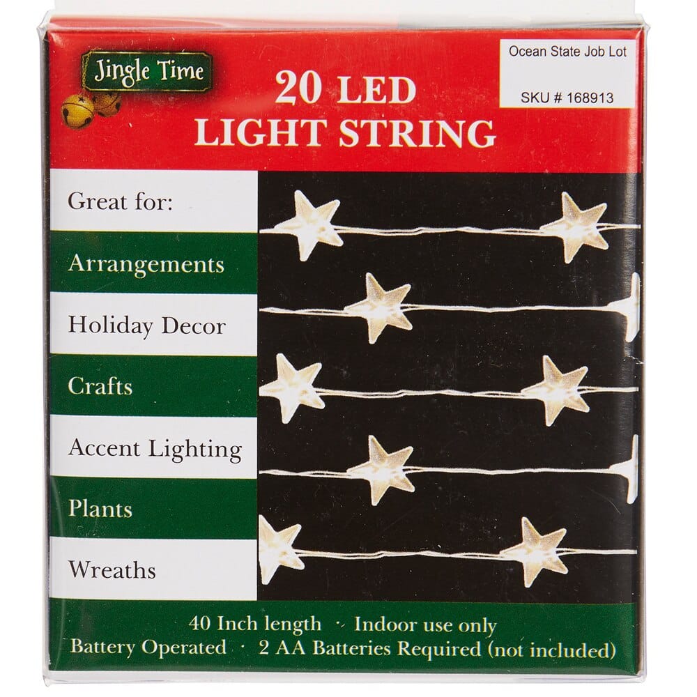 Jingle Time Set of 20 Battery Operated LED Christmas String Lights