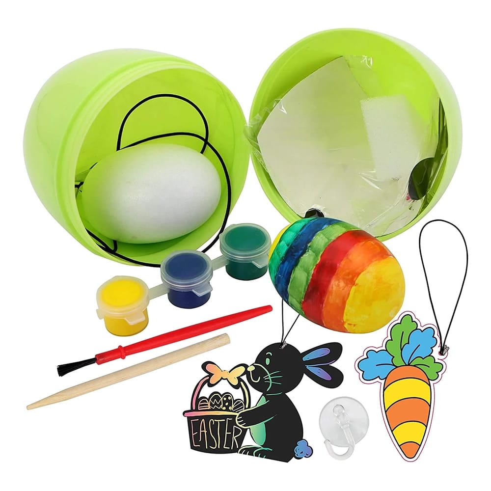 12-Piece Pre Filled Easter Eggs with DIY Art and Craft Painting Kit
