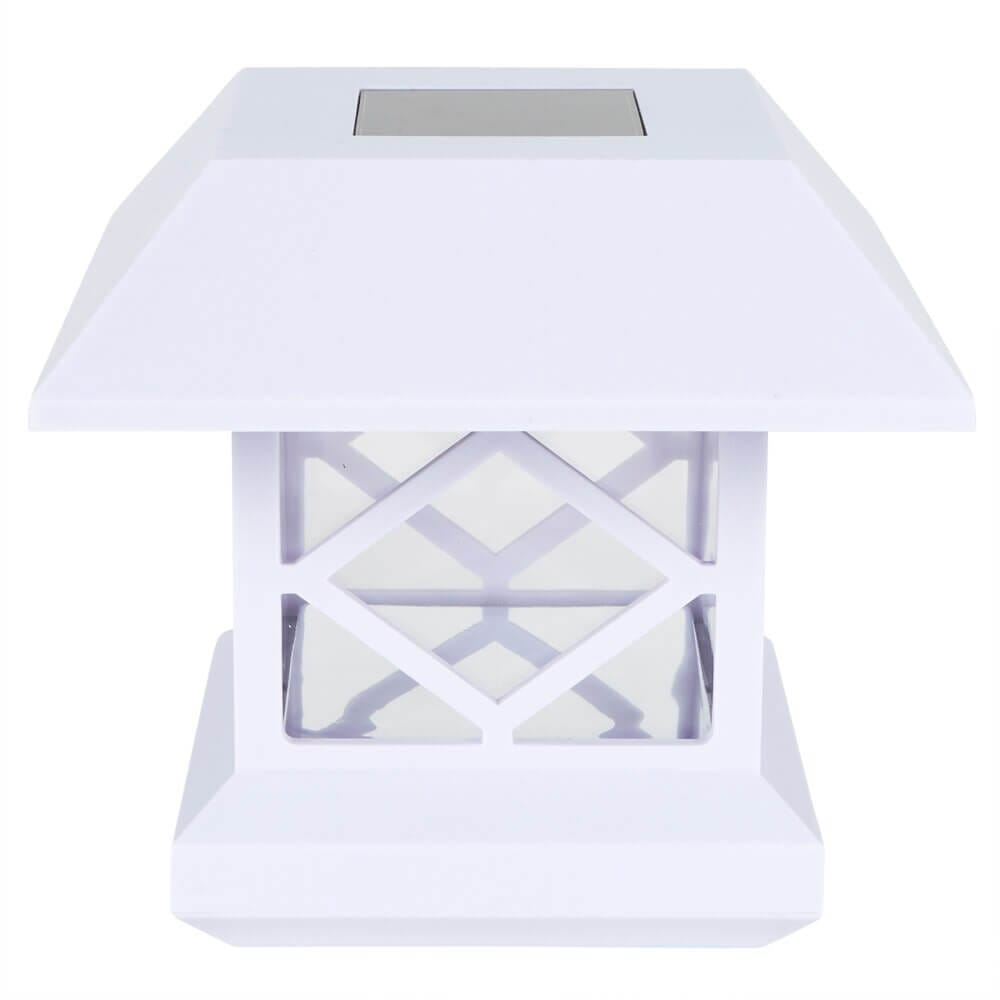 Deluxe Solar Post Cap Light, White Finish