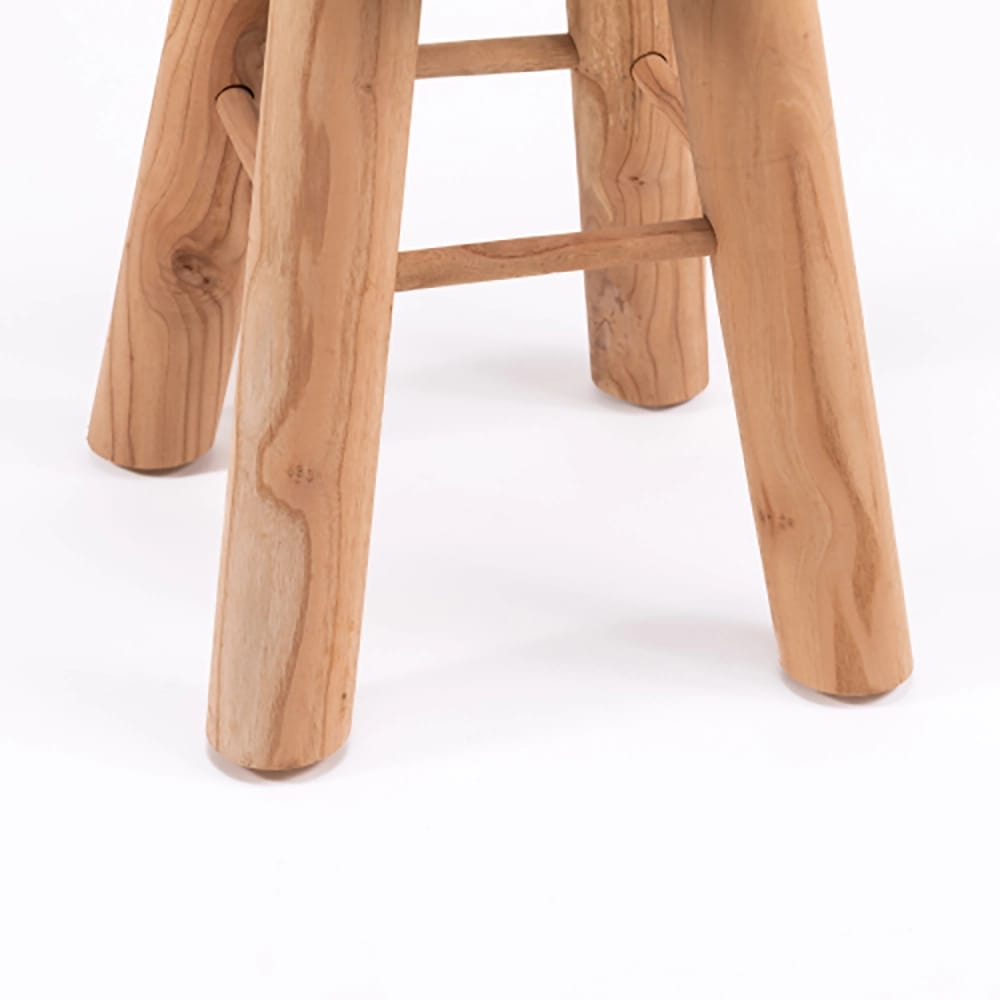 Albany Living 24" Upholstered Patterned Stool, Cream