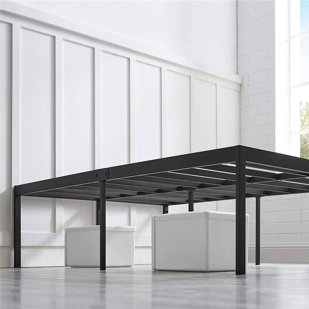 Classic Brands Brutis Heavy-Duty Metal Platform Queen Bed Frame, Black