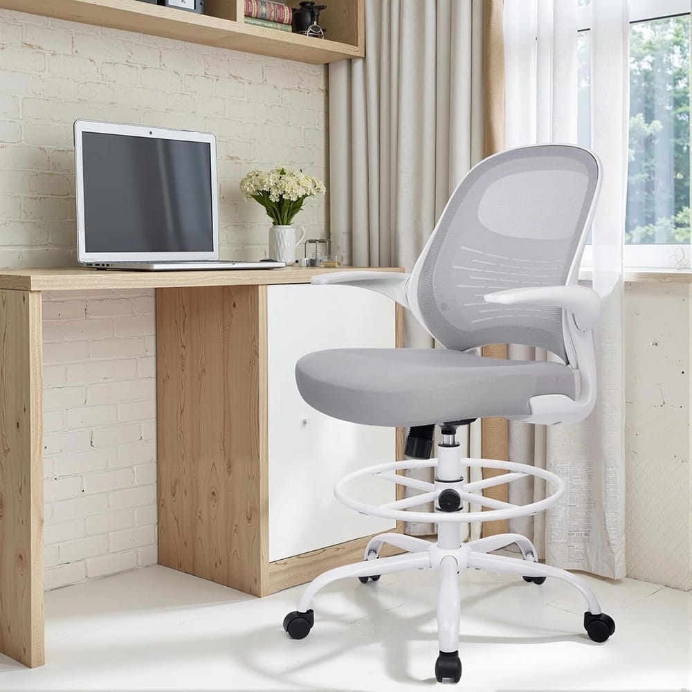 HYLONE Tall Drafting Chair, Gray