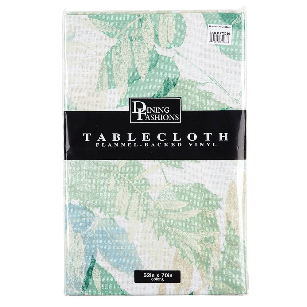 Floral Vinyl Tablecloth with Flannel Backing