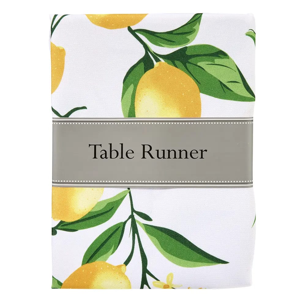 Indoor/Outdoor Table Runner, Lemons Design, 14" x 72"