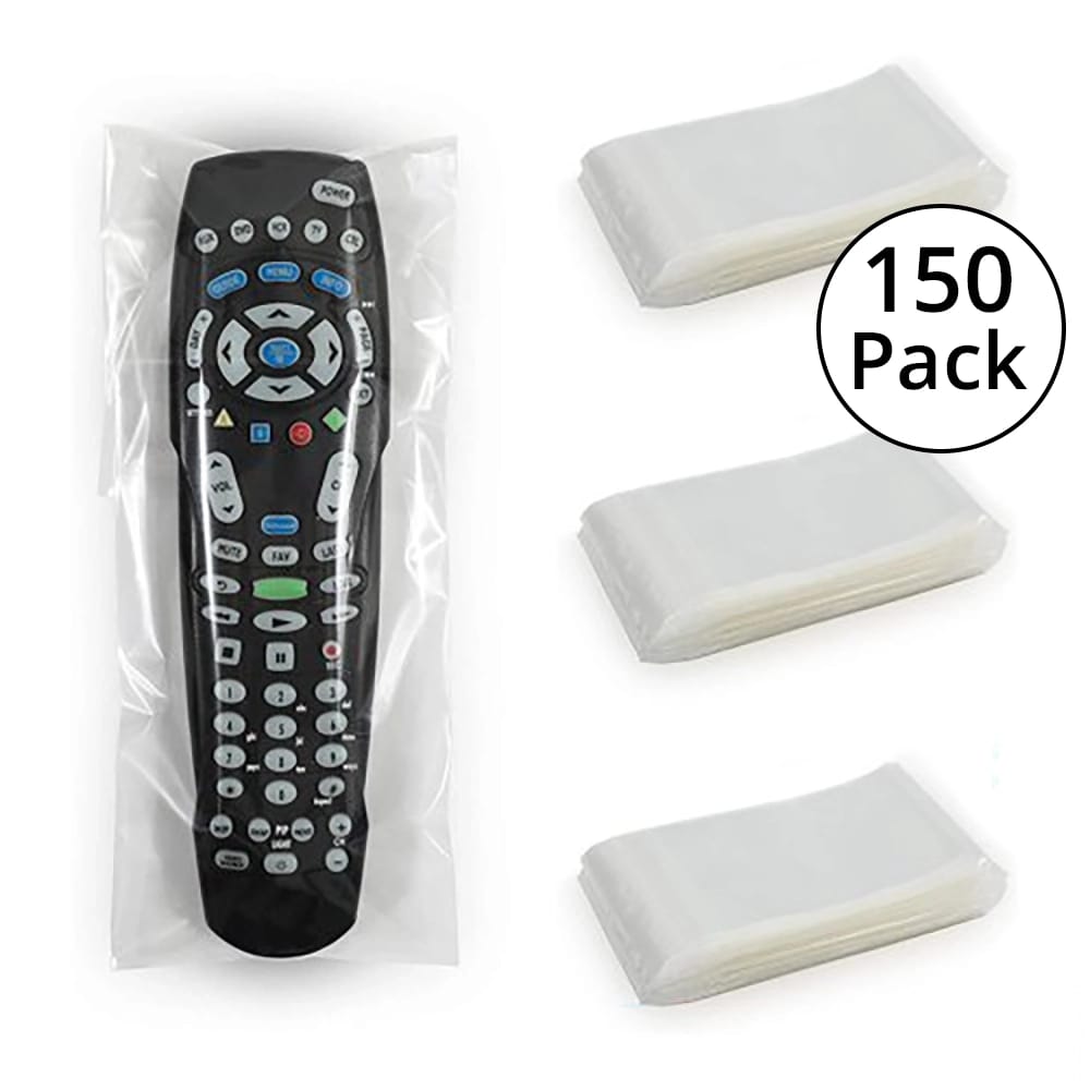 Clear TV Remote Bags, 150 Pack