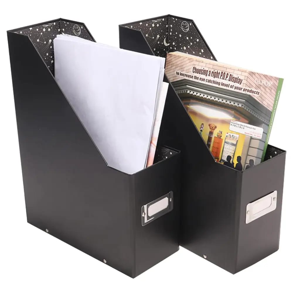 Snap-N-Store Magazine Storage Box, Black/Space, 2 Pack