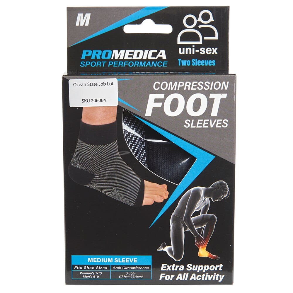 Promedica Sport Performance Medium Foot Compression Sleeves, 2 Count