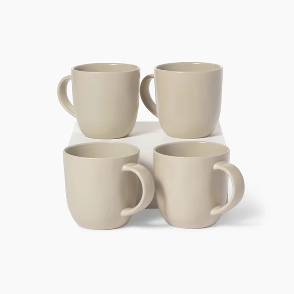 Leeway Mug, Solid Sand, Set of 4