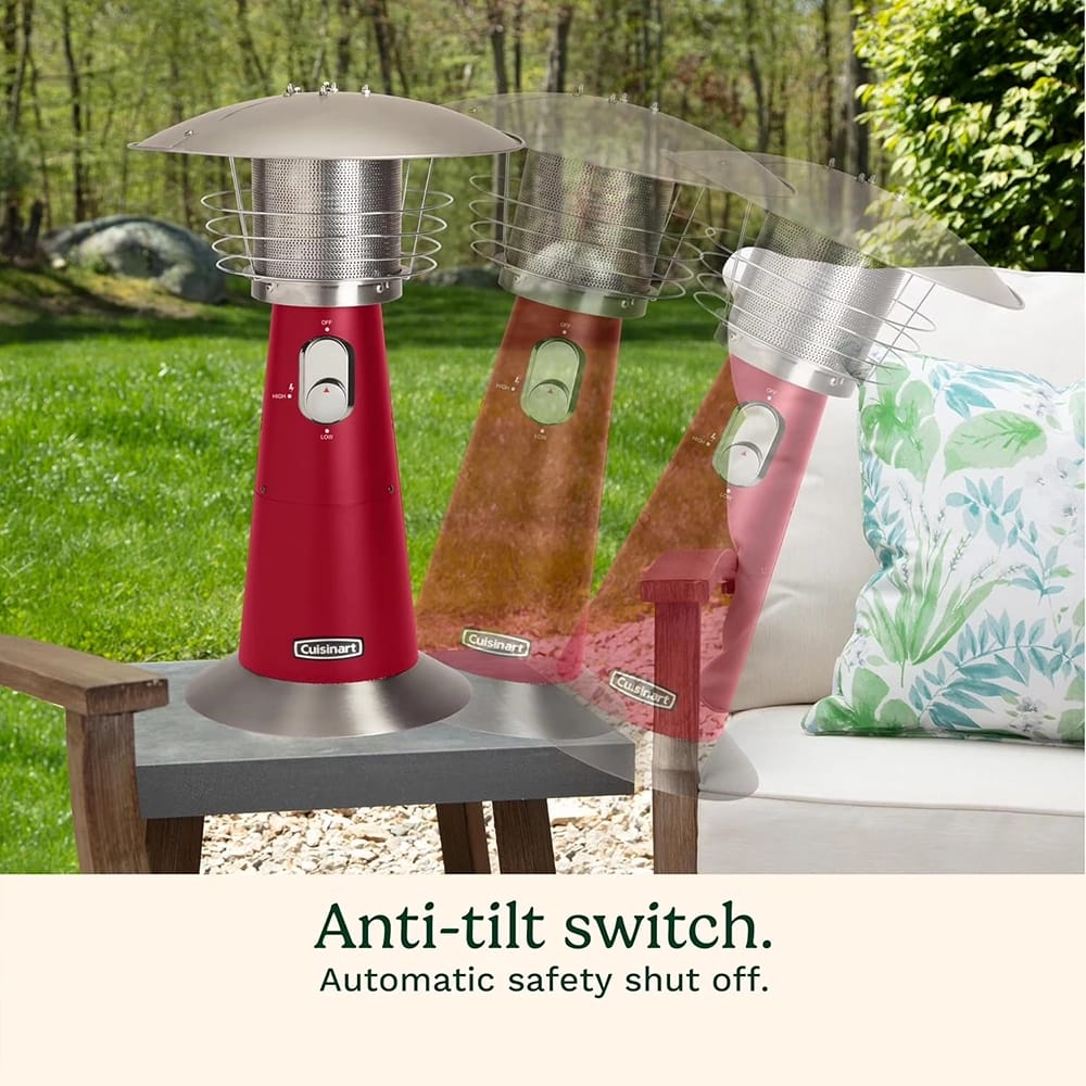 Cuisinart Portable Tabletop Patio Heater, Red, 11,000 BTU