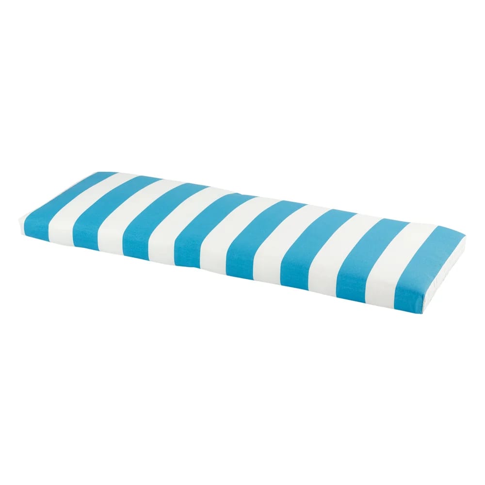 Outdoor Bench Cushion, Turquoise Cabana