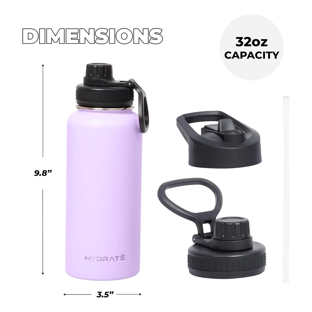 HYDRATE 32 oz Water Bottle, Cherry Blossom