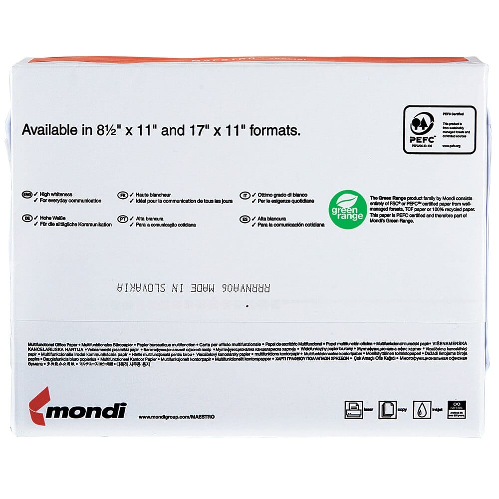 Mondi Maestro Special Multipurpose Copy Paper, 500 Sheets