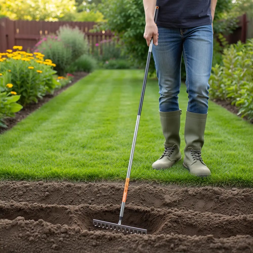 Fiskars Aluminum Garden Rake, 60"