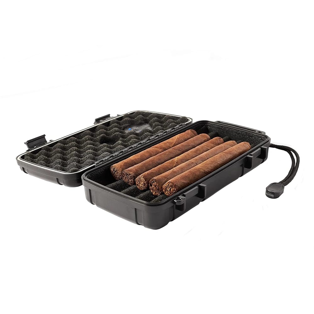 Pardo Travel Humidor Case with Digital Hygrometer, Black