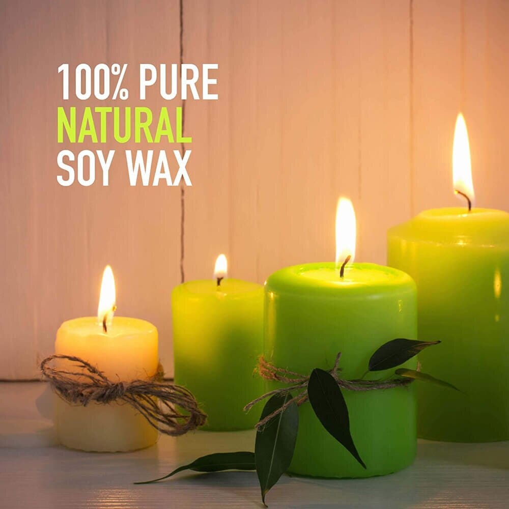 Oraganix Natural Soy Wax DIY Candle Making Kit with 10 6-Inch Wicks, 2 Metal Centering Devices & 2 lbs of Wax
