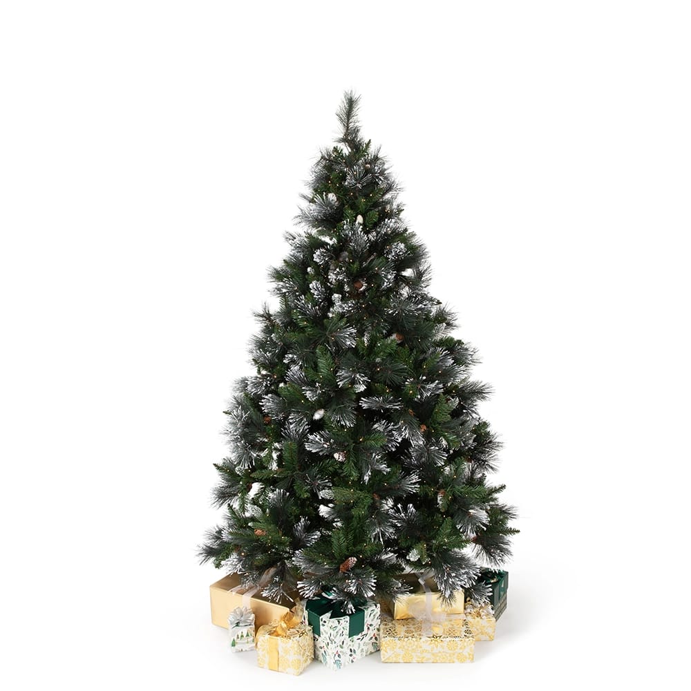 Famous Brand 7' Pre-Lit Frosted Carolina Pine Tree
