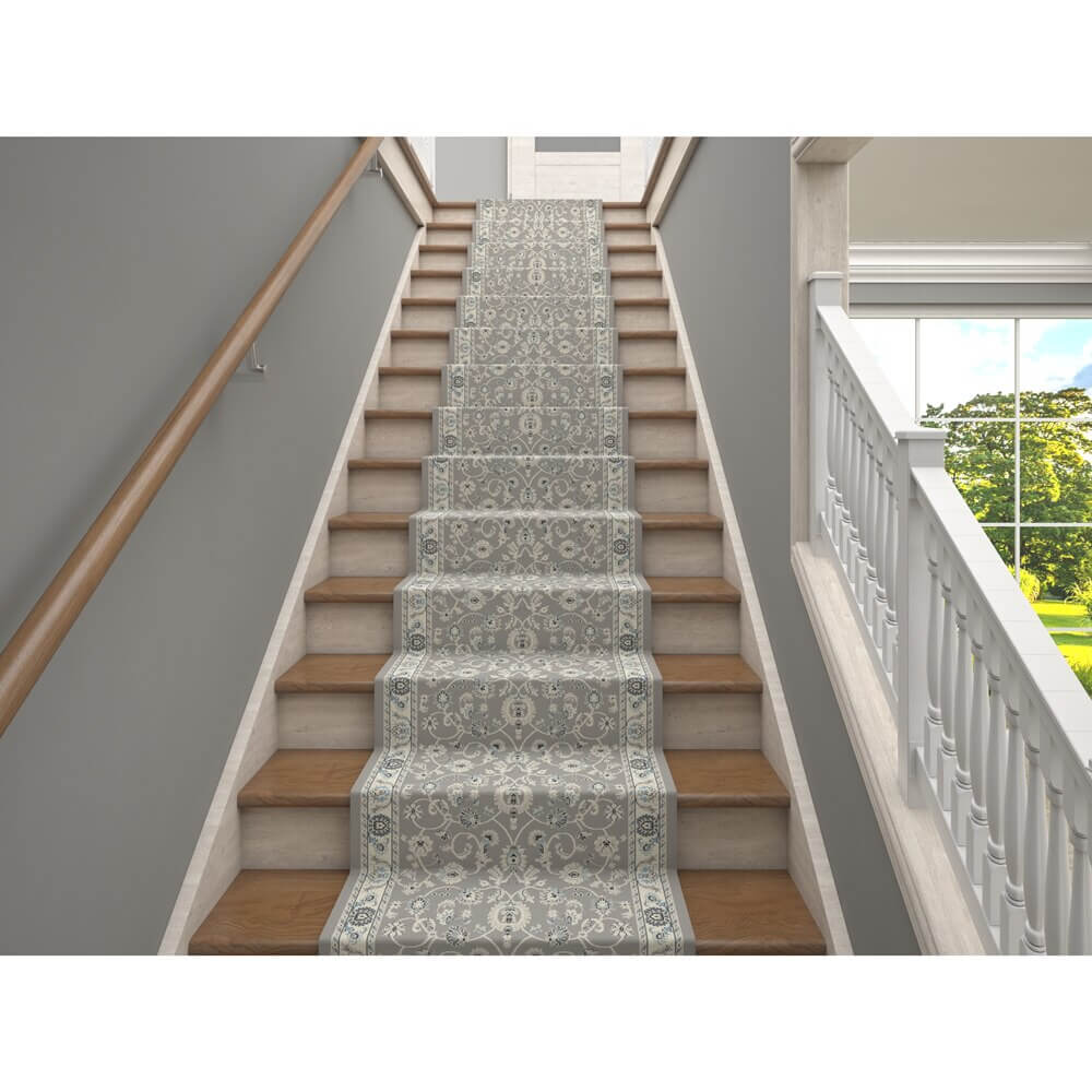 Bellevue Stair Runner, 26" x 25' , Bergama Gray