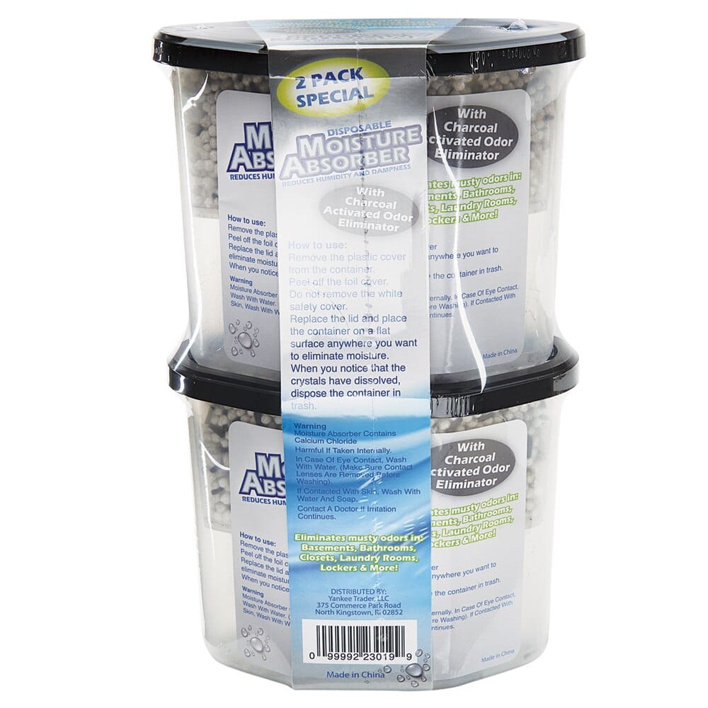 Moisture Absorber and Odor Eliminators with Activated Charcoal, 2-Count