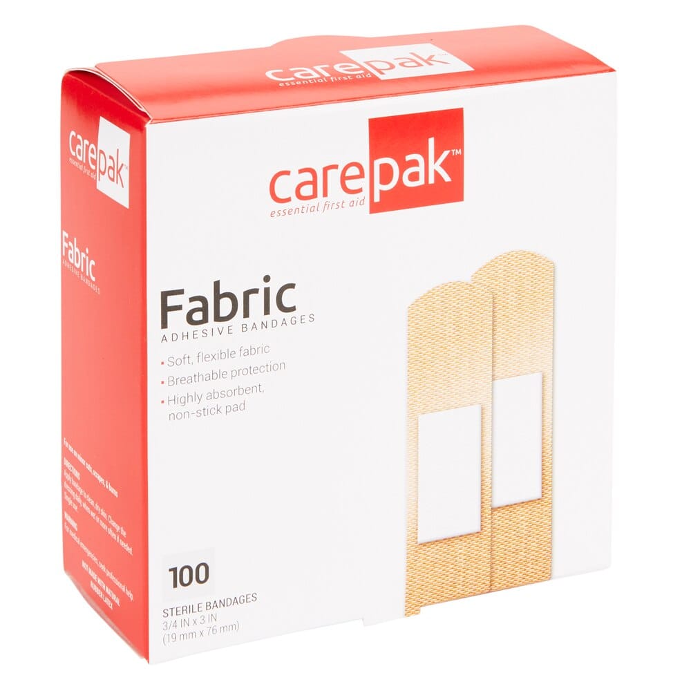 carepak Fabric Adhesive Sterile Bandages, 100 Count