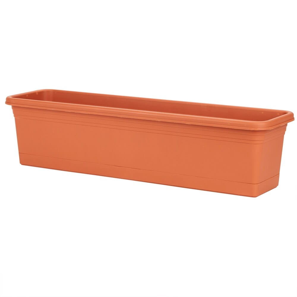 30" Window Box Planter with Attached Saucer