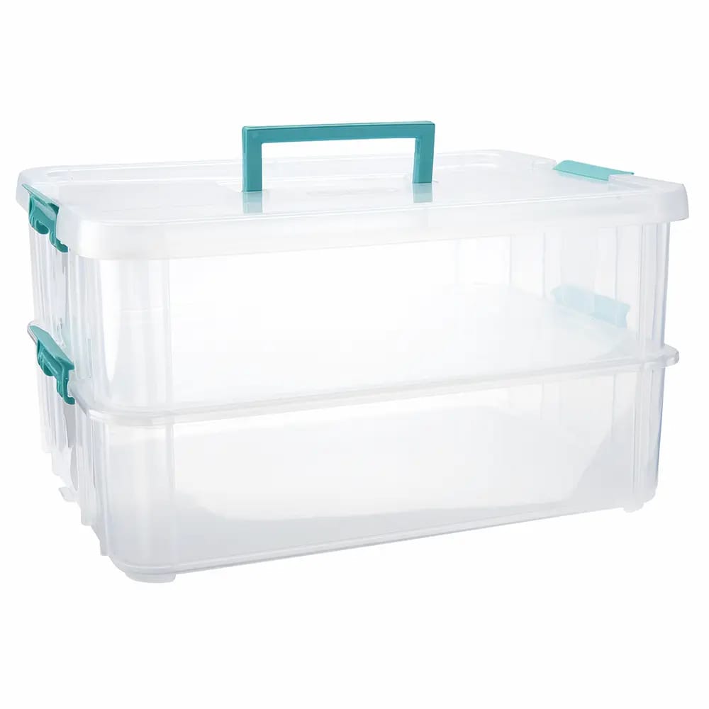 Sterilite Stack & Carry 2 Layer Handle Box