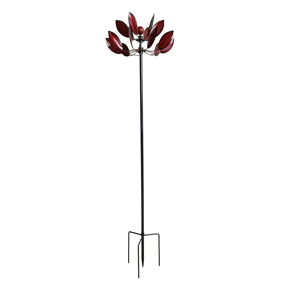 Blossoming Petals Wind Spinner, Red