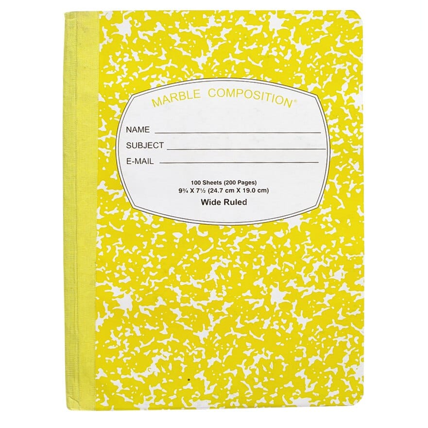 Marble Wide Ruled Composition Notebook, 100 Sheets