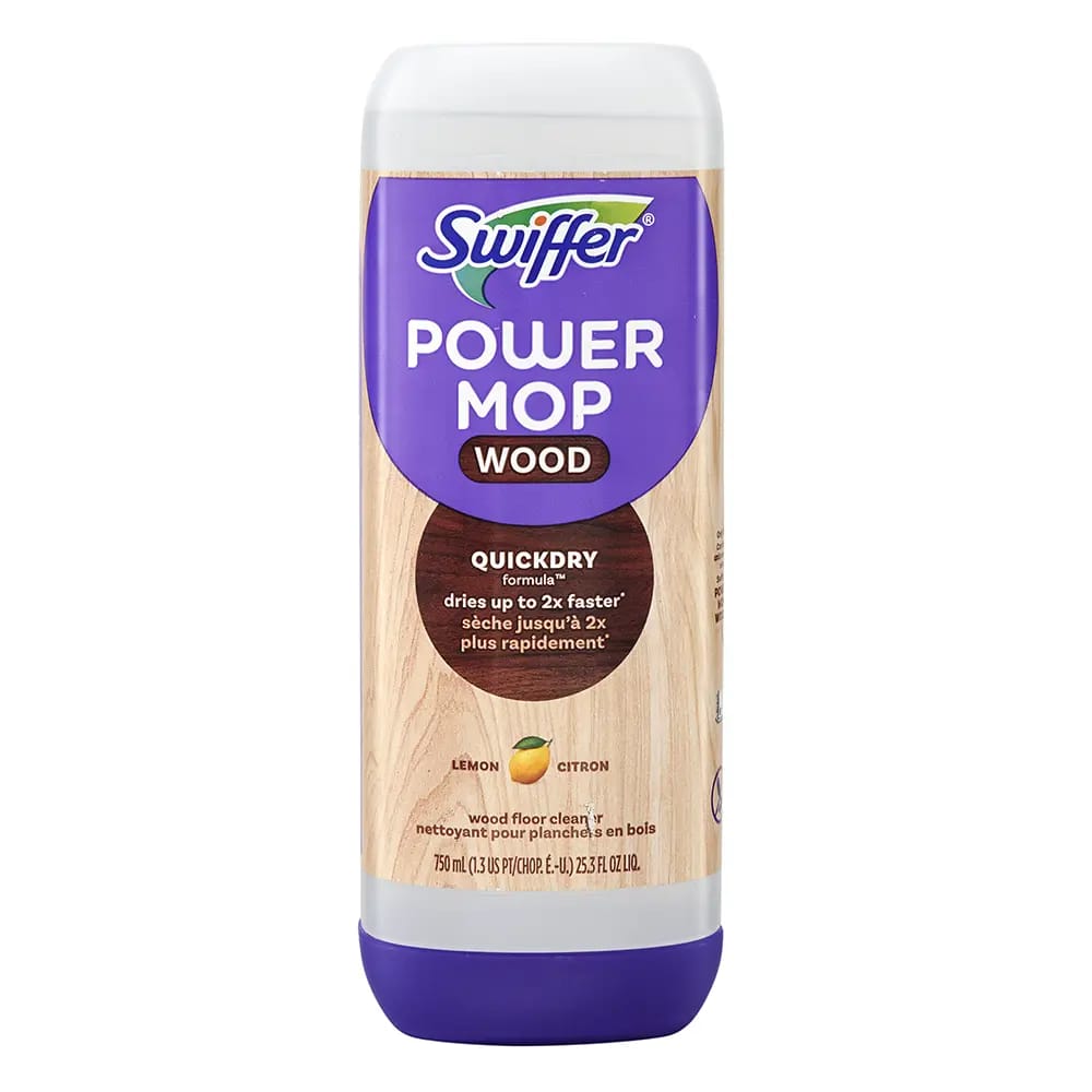 Swiffer Power Mop Lemon Wood Floor Cleaner Refill, 25.3 oz