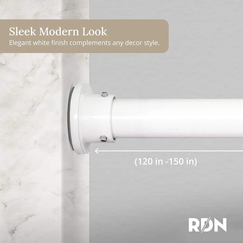 Room/Dividers/Now Tension Curtain Rod, 120"-150", White