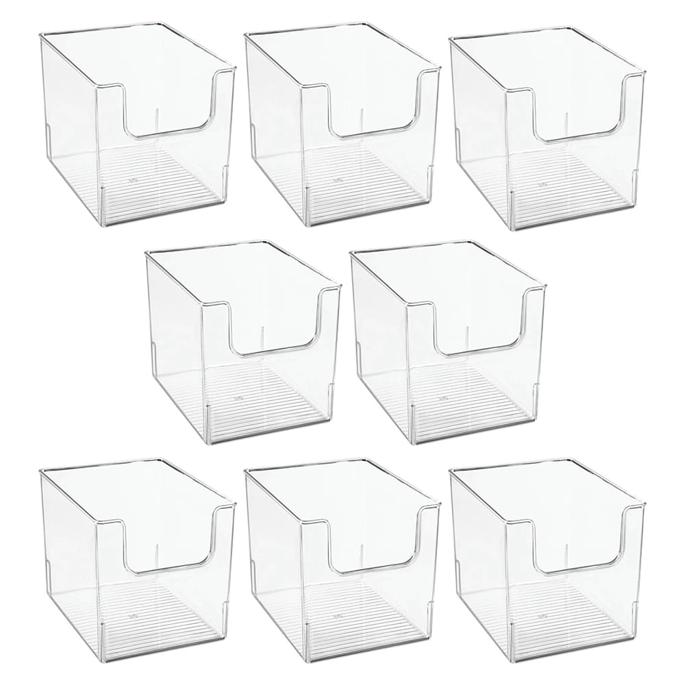 mDesign Kitchen Storage Organizer Bin, 8 Pack