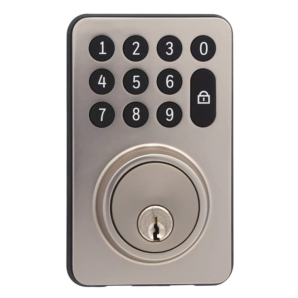 Honeywell Digital Deadbolt and Knob with Electronic Keypad, Satin Nickel