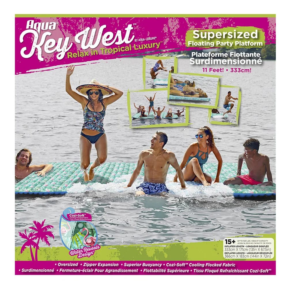 Aqua Key West Supersized Floating Platform, 12' x 6'