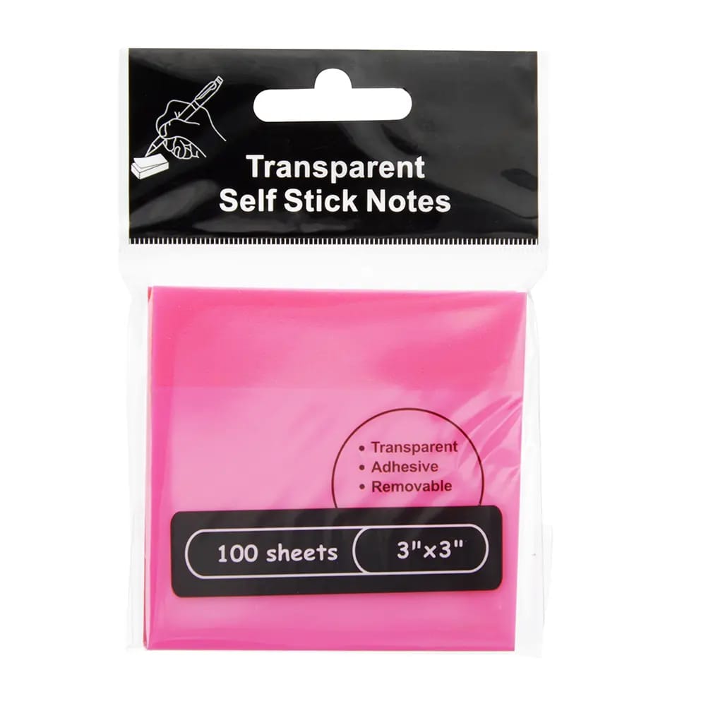 Transparent Sticky Notes, 100 ct.