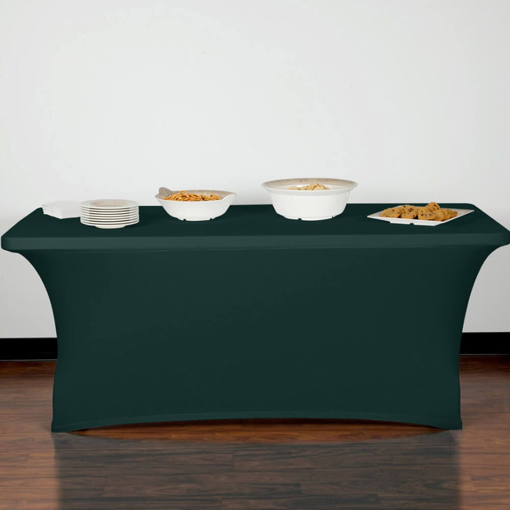 Carlisle Snap Drape Budget Stretch Table Cover, 6' x 30" x 30", Hunter Green