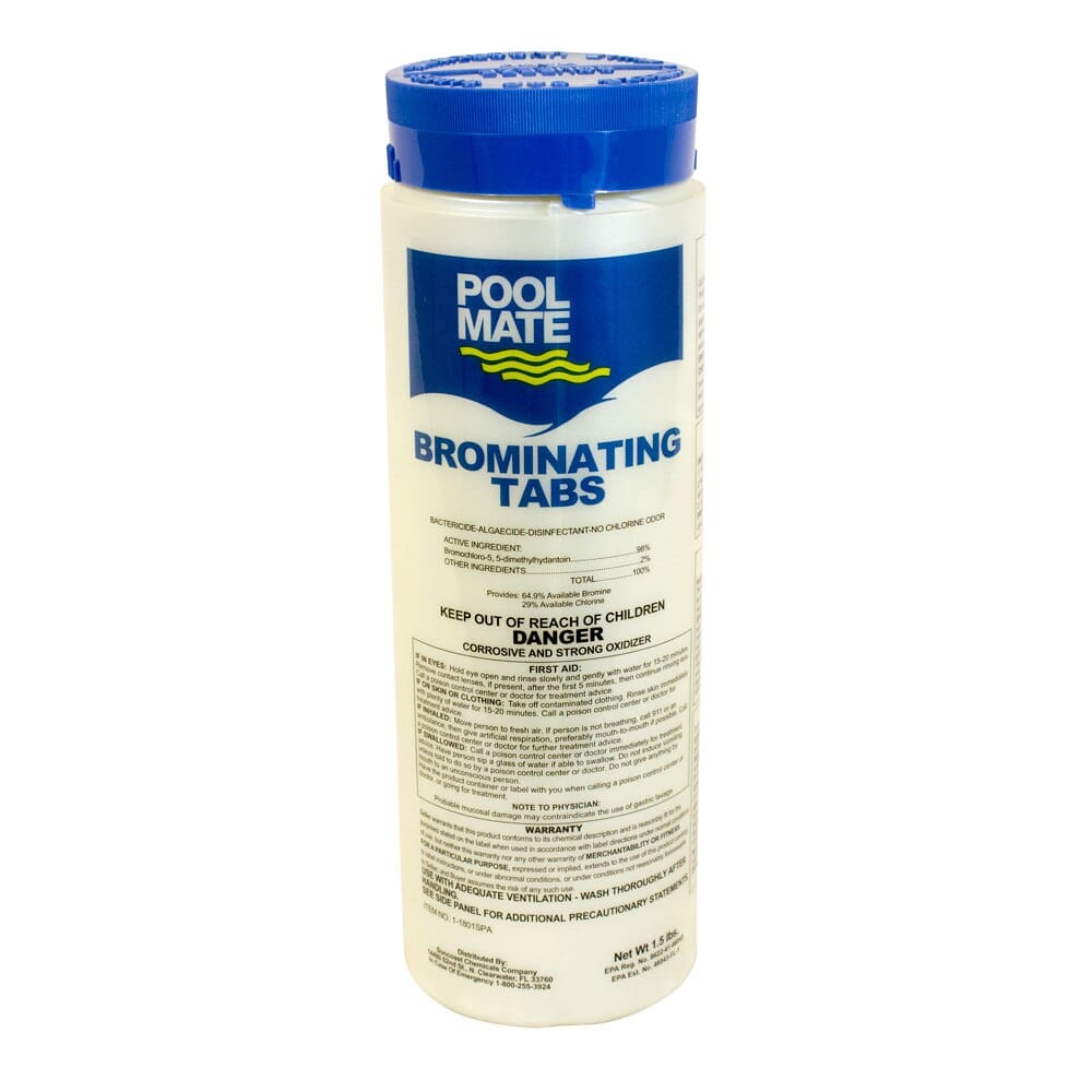 Pool Mate Brominating Tabs, 1.5 lbs