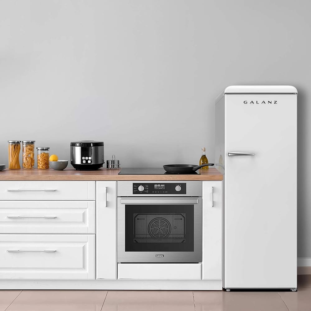Galanz 11 cu.ft. Convertible Freezer/Fridge, Milkshake White