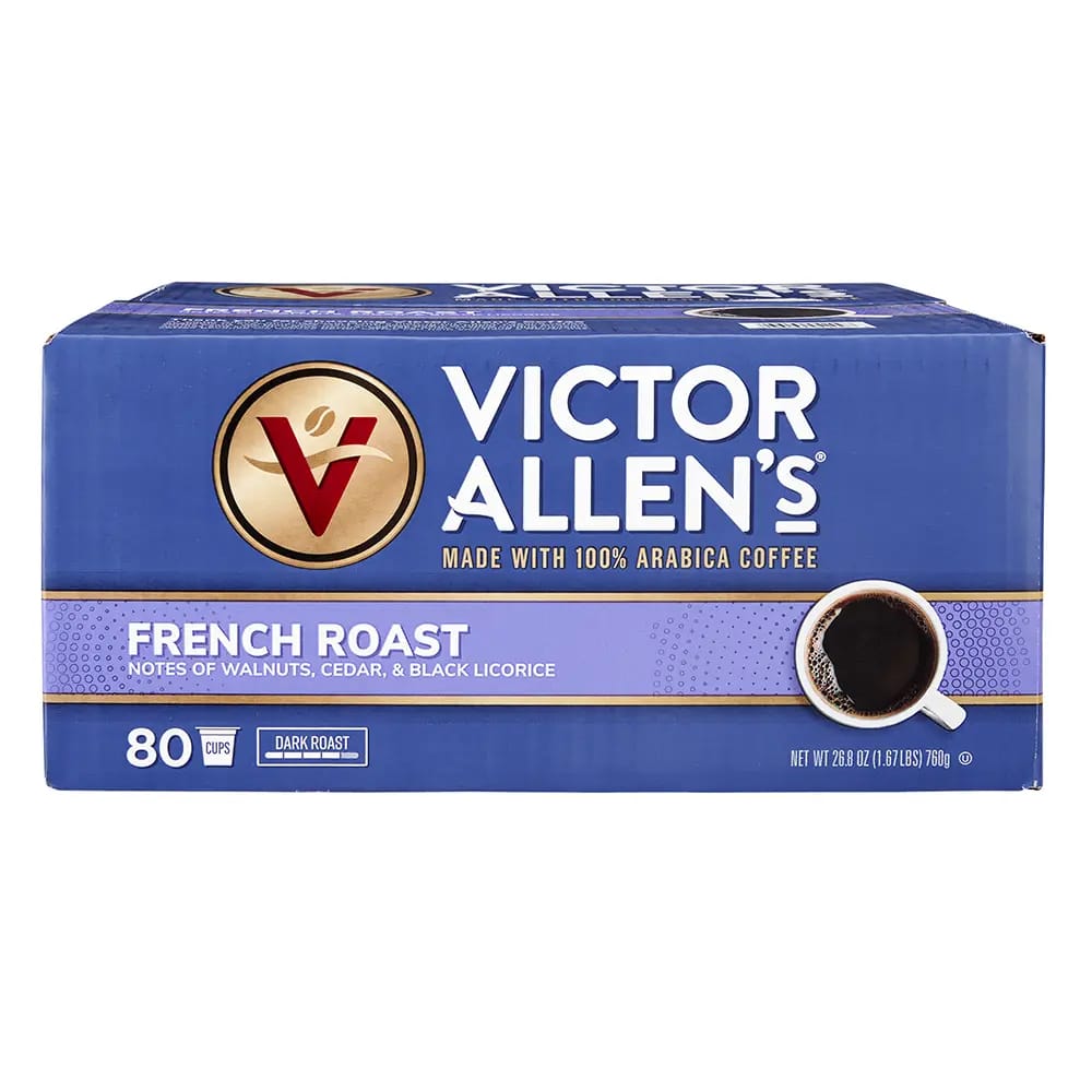 Victor Allen's French Dark Roast Coffee Cups, 80 Count