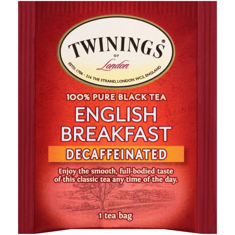 Twinings of London Decaffeinated English Breakfast Black Tea Bags, 20 Count