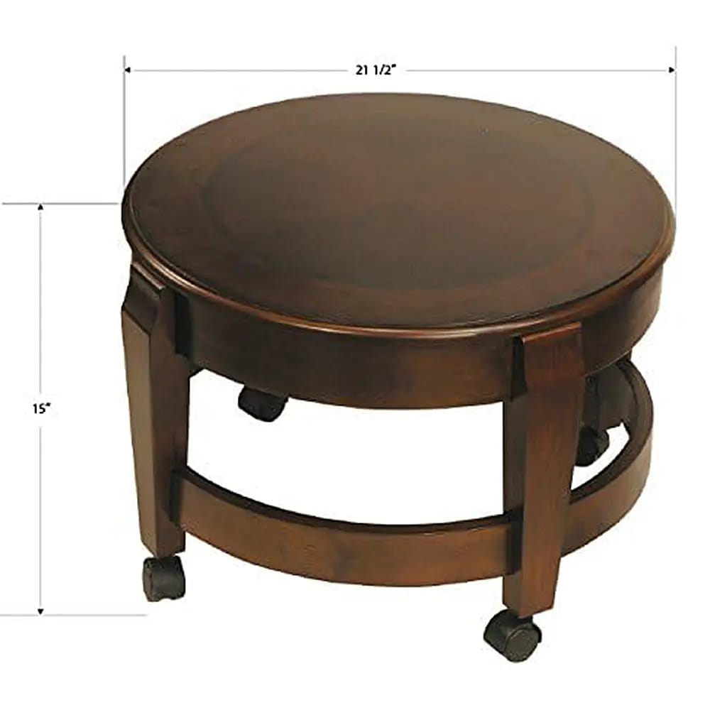 Fairview Game Rooms Nesting Table Set with Mini Table on Wheels, Chestnut