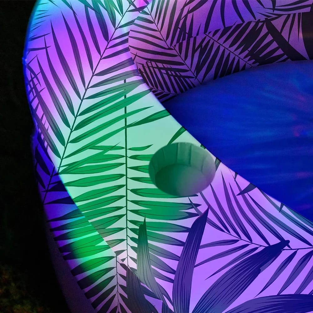 PoolCandy Inflatable LED Palm Pool with Bluetooth Speaker
