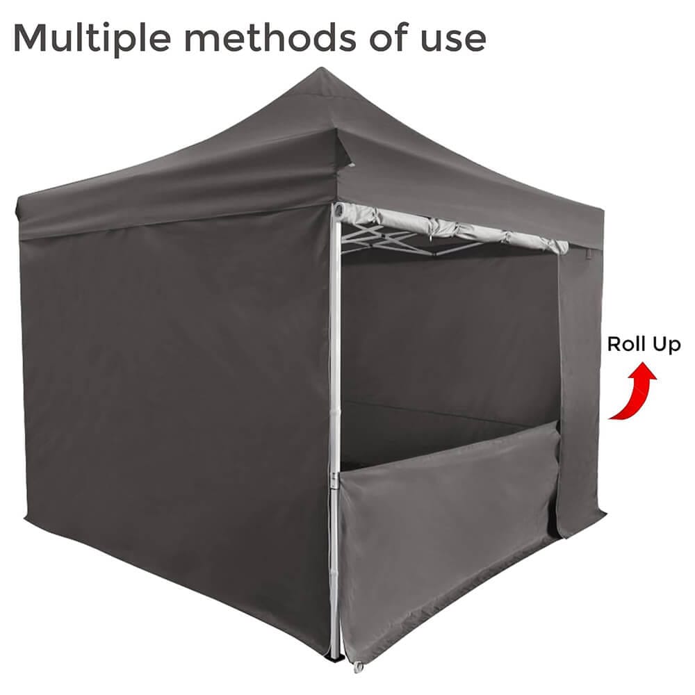 10' x 10' Pop-Up Canopy Tent with 5 Sidewalls, Gray