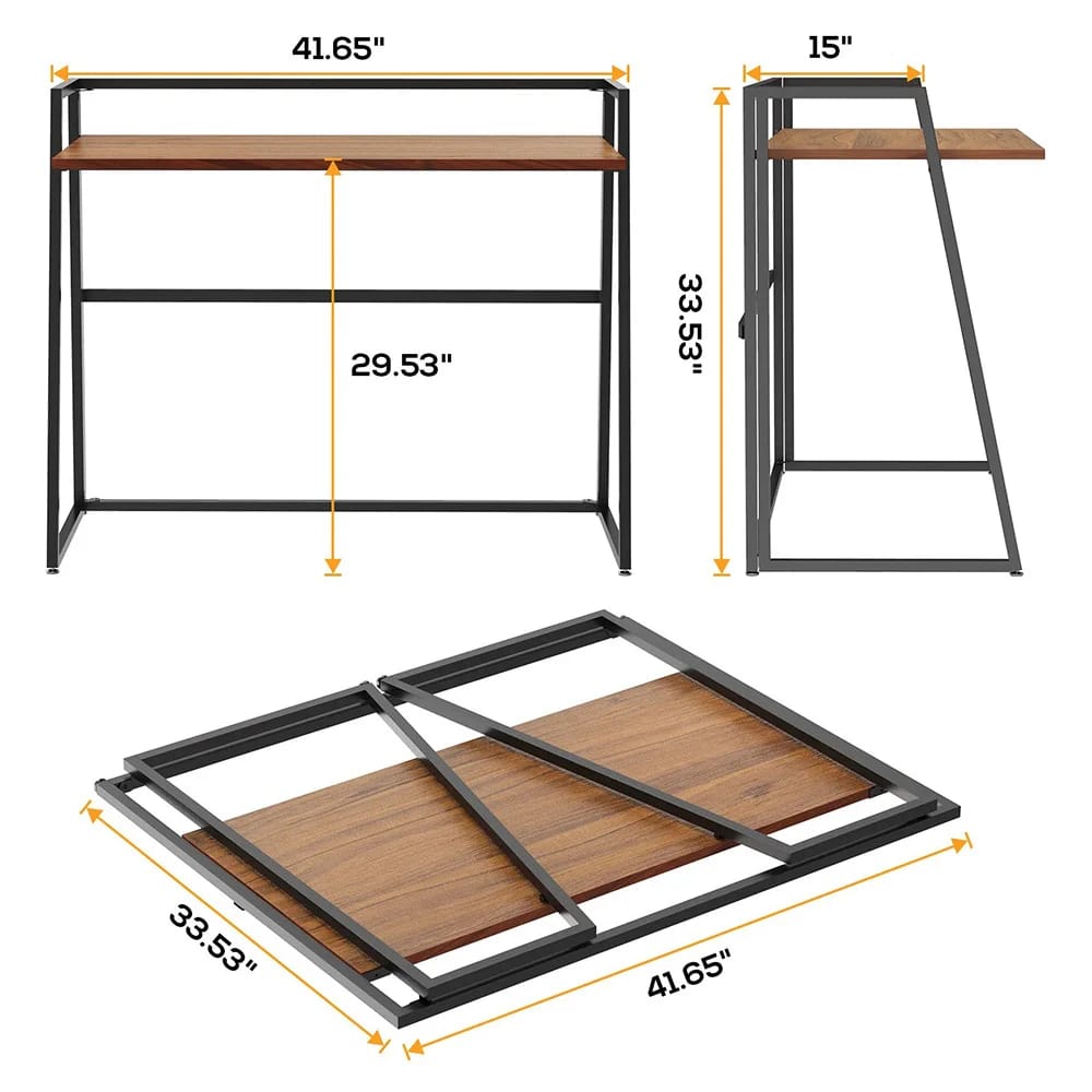 Eureka Ergonomic Folding Computer Desk, Nut Brown