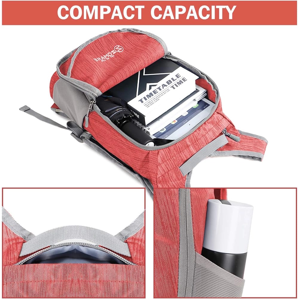 ZOMAKE Ultra Lightweight Packable Backpack, 18L, Red