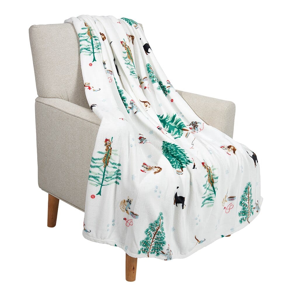 Mistletoe Collection Oversized Velvet Plush Throw Blanket