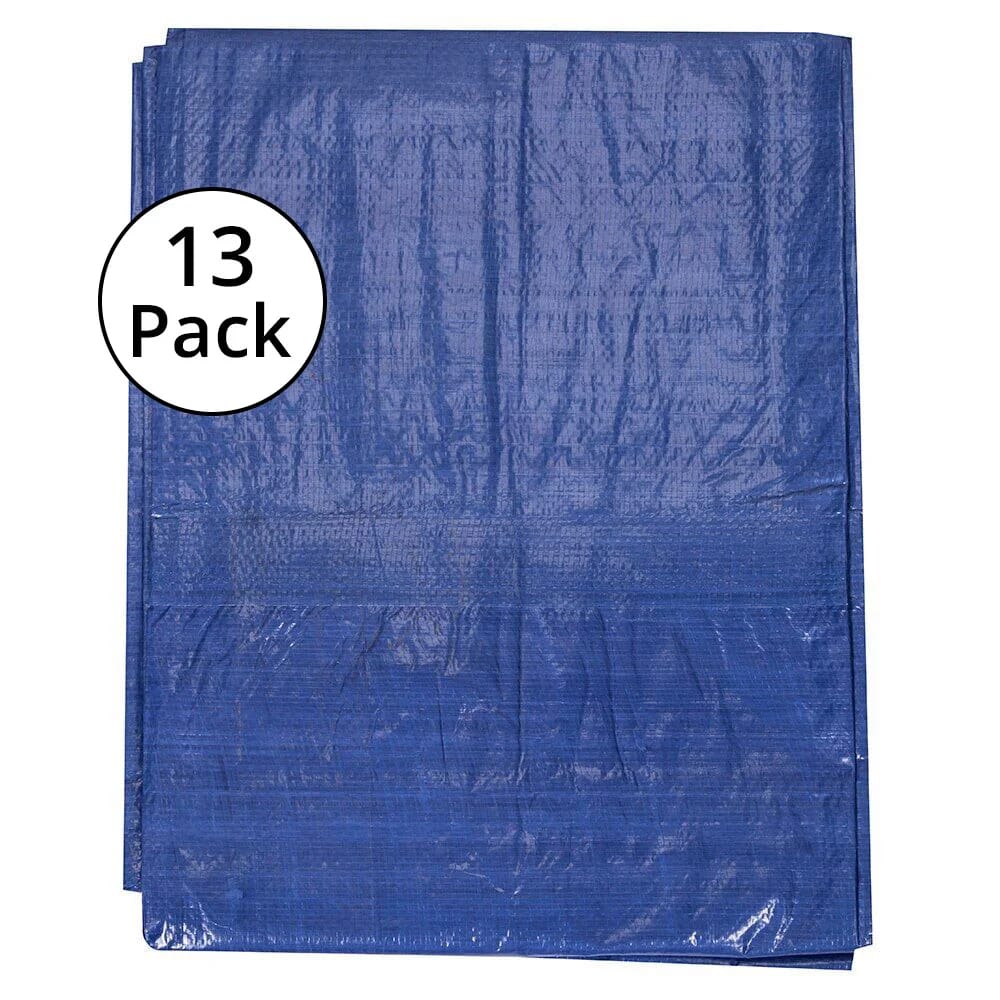 8' x 10' All-Purpose Weather Resistant Tarps, 13-Pack