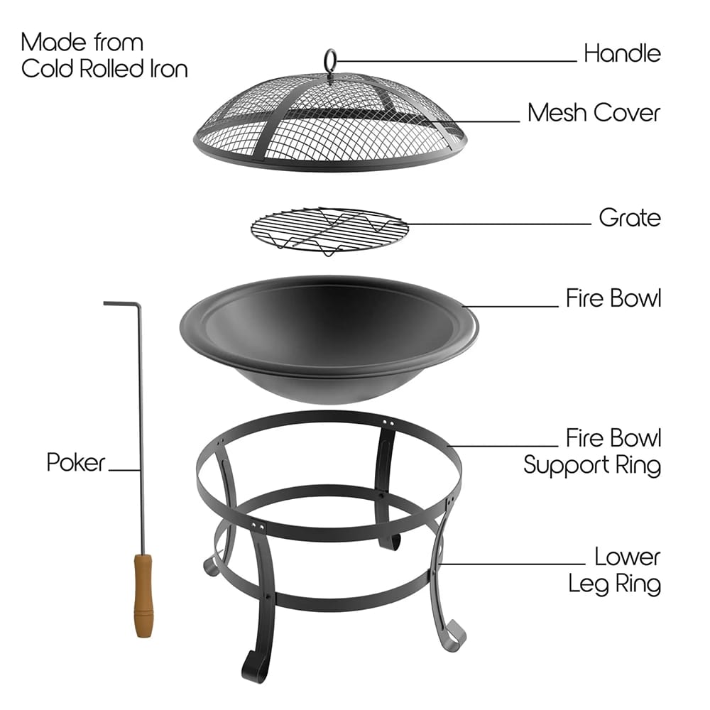 Cozi Outdoor Firepit, 19"