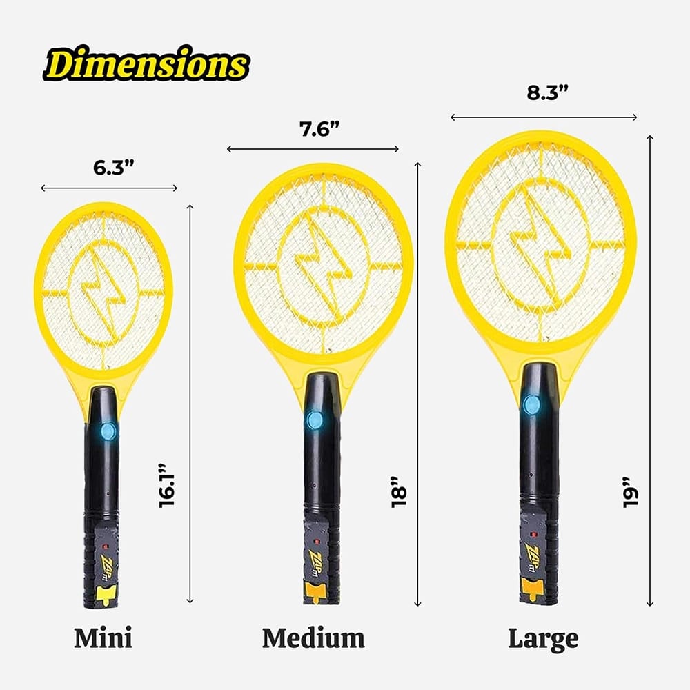 ZAP IT! Rechargeable Electric Fly Swatter Racket, 2 Pack