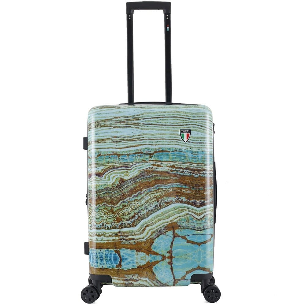 TUCCI Italy Earth Art Emerald Marble 3-Piece Set (20", 24", 28") Luggage Set