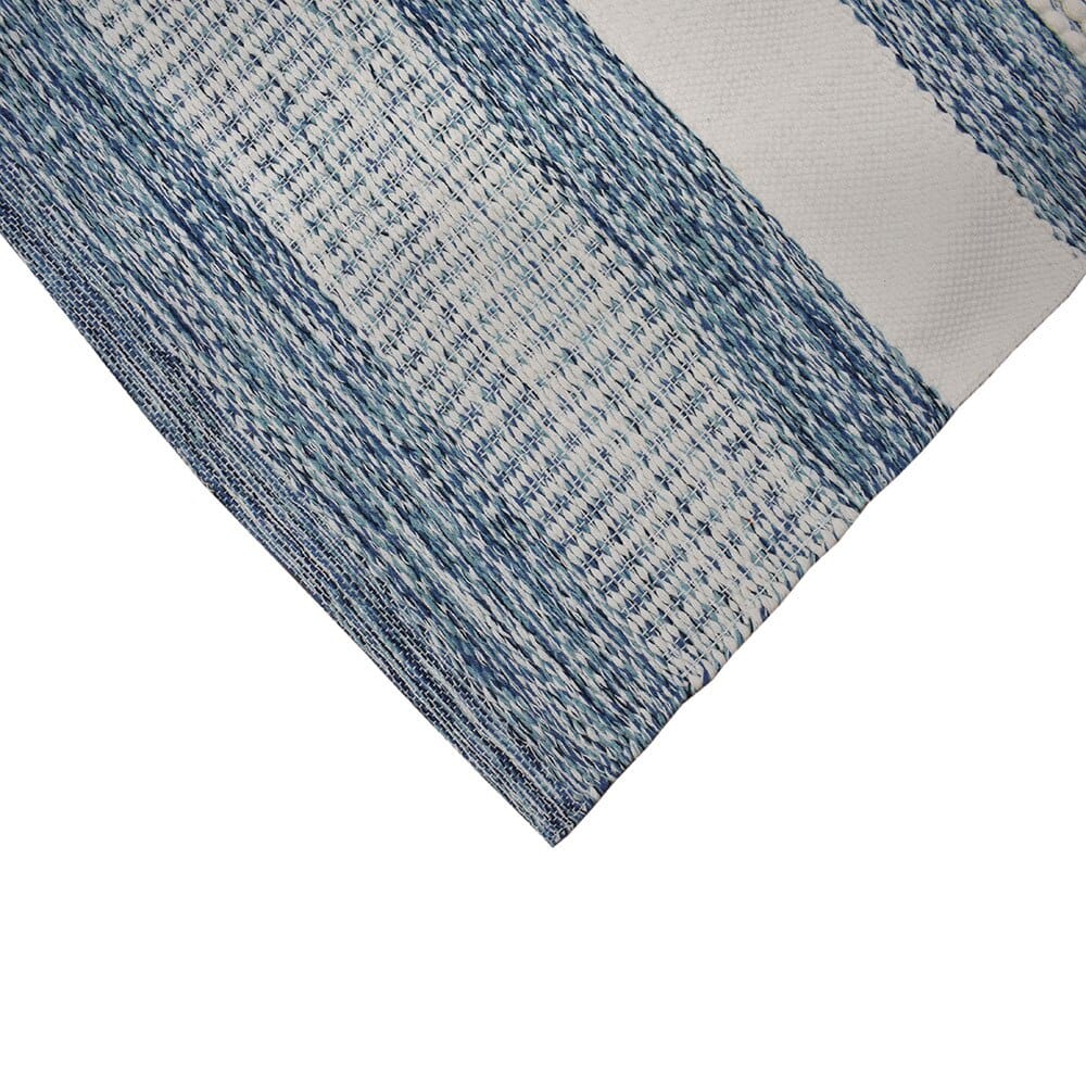 Handwoven 5' x 8' Cotton Melange Area Rug with Non-Skid Backing