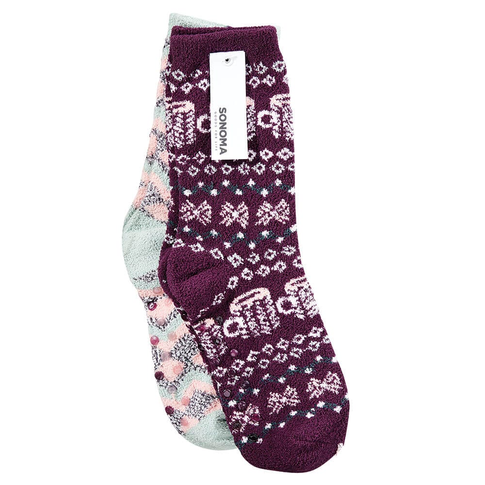 Women's Cozy Socks, 2 Pairs